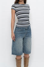 Load image into Gallery viewer, Vintage x CLUB MONACO Navy Striped Cotton-Blend Tee (S)