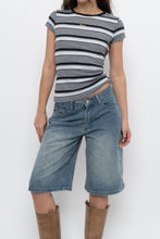 Load image into Gallery viewer, Vintage x CLUB MONACO Navy Striped Cotton-Blend Tee (S)