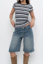Load image into Gallery viewer, Vintage x CLUB MONACO Navy Striped Cotton-Blend Tee (S)