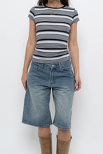 Load image into Gallery viewer, Vintage x CLUB MONACO Navy Striped Cotton-Blend Tee (S)