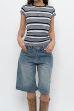 Load image into Gallery viewer, Vintage x CLUB MONACO Navy Striped Cotton-Blend Tee (S)