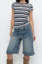 Load image into Gallery viewer, Vintage x CLUB MONACO Navy Striped Cotton-Blend Tee (S)