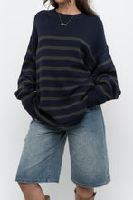 Load image into Gallery viewer, MODERN x TWIK Navy, Green Cotton-Blend Striped Knit Sweater (S-XL)