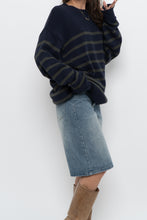 Load image into Gallery viewer, MODERN x TWIK Navy, Green Cotton-Blend Striped Knit Sweater (S-XL)