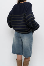 Load image into Gallery viewer, MODERN x TWIK Navy, Green Cotton-Blend Striped Knit Sweater (S-XL)