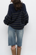 Load image into Gallery viewer, MODERN x TWIK Navy, Green Cotton-Blend Striped Knit Sweater (S-XL)