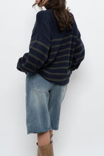 Load image into Gallery viewer, MODERN x TWIK Navy, Green Cotton-Blend Striped Knit Sweater (S-XL)