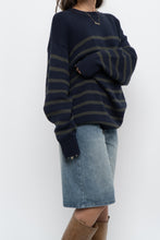 Load image into Gallery viewer, MODERN x TWIK Navy, Green Cotton-Blend Striped Knit Sweater (S-XL)