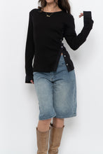 Load image into Gallery viewer, VERONICA BEARD x Black Ribbed Cotton Long Sleeve (M, L)