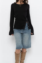Load image into Gallery viewer, VERONICA BEARD x Black Ribbed Cotton Long Sleeve (M, L)