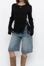 Load image into Gallery viewer, VERONICA BEARD x Black Ribbed Cotton Long Sleeve (M, L)