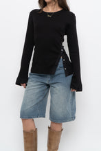 Load image into Gallery viewer, VERONICA BEARD x Black Ribbed Cotton Long Sleeve (M, L)