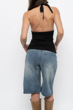 Load image into Gallery viewer, Vintage x Black Ruffled Cotton-Blend Halter (S-L)
