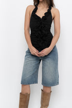 Load image into Gallery viewer, Vintage x Black Ruffled Cotton-Blend Halter (S-L)