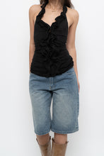 Load image into Gallery viewer, Vintage x Black Ruffled Cotton-Blend Halter (S-L)