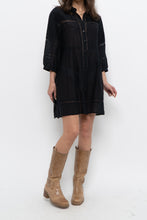 Load image into Gallery viewer, Vintage x Black Bohemian Mini Dress (XS-M)