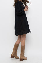 Load image into Gallery viewer, Vintage x Black Bohemian Mini Dress (XS-M)