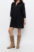 Load image into Gallery viewer, Vintage x Black Bohemian Mini Dress (XS-M)
