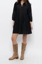 Load image into Gallery viewer, Vintage x Black Bohemian Mini Dress (XS-M)
