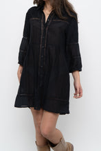 Load image into Gallery viewer, Vintage x Black Bohemian Mini Dress (XS-M)
