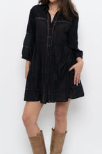 Load image into Gallery viewer, Vintage x Black Bohemian Mini Dress (XS-M)