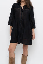 Load image into Gallery viewer, Vintage x Black Bohemian Mini Dress (XS-M)
