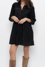 Load image into Gallery viewer, Vintage x Black Bohemian Mini Dress (XS-M)