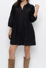 Load image into Gallery viewer, Vintage x Black Bohemian Mini Dress (XS-M)