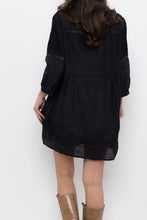 Load image into Gallery viewer, Vintage x Black Bohemian Mini Dress (XS-M)