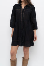 Load image into Gallery viewer, Vintage x Black Bohemian Mini Dress (XS-M)