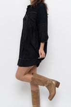 Load image into Gallery viewer, Vintage x Black Bohemian Mini Dress (XS-M)