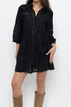 Load image into Gallery viewer, Vintage x Black Bohemian Mini Dress (XS-M)