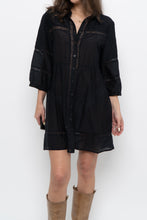 Load image into Gallery viewer, Vintage x Black Bohemian Mini Dress (XS-M)