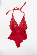 Load image into Gallery viewer, Vintage x Red Lace Bodysuit (L)