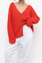 Load image into Gallery viewer, LA MAILLE SEZANE x Red Mohair Alpaca Knit Cardigan (S-XL)