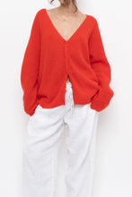 Load image into Gallery viewer, LA MAILLE SEZANE x Red Mohair Alpaca Knit Cardigan (S-XL)