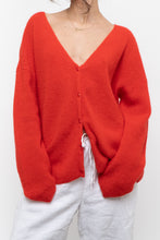 Load image into Gallery viewer, LA MAILLE SEZANE x Red Mohair Alpaca Knit Cardigan (S-XL)
