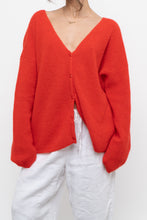 Load image into Gallery viewer, LA MAILLE SEZANE x Red Mohair Alpaca Knit Cardigan (S-XL)