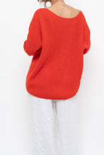 Load image into Gallery viewer, LA MAILLE SEZANE x Red Mohair Alpaca Knit Cardigan (S-XL)
