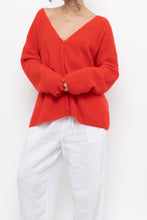 Load image into Gallery viewer, LA MAILLE SEZANE x Red Mohair Alpaca Knit Cardigan (S-XL)