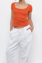 Load image into Gallery viewer, Modern x Orange Pointelle Cotton Baby Tee (XS, S)
