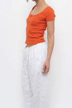 Load image into Gallery viewer, Modern x Orange Pointelle Cotton Baby Tee (XS, S)