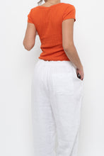 Load image into Gallery viewer, Modern x Orange Pointelle Cotton Baby Tee (XS, S)