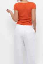 Load image into Gallery viewer, Modern x Orange Pointelle Cotton Baby Tee (XS, S)