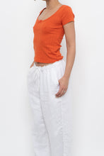 Load image into Gallery viewer, Modern x Orange Pointelle Cotton Baby Tee (XS, S)