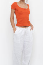 Load image into Gallery viewer, Modern x Orange Pointelle Cotton Baby Tee (XS, S)