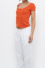 Load image into Gallery viewer, Modern x Orange Pointelle Cotton Baby Tee (XS, S)
