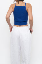 Load image into Gallery viewer, WILFRED x Cobalt Blue Crochet Cropped Tank (XS, S)