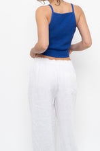 Load image into Gallery viewer, WILFRED x Cobalt Blue Crochet Cropped Tank (XS, S)