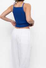 Load image into Gallery viewer, WILFRED x Cobalt Blue Crochet Cropped Tank (XS, S)